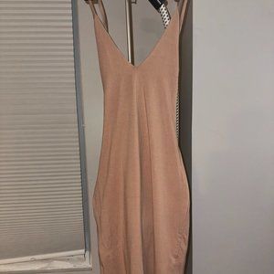 Strappy Nude Bodycon Dress, ASOS, NWT, Size US 6